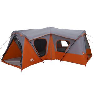 vidaXL Tienda Familiar Gris y naranja 610 x 610 x 210 cm