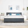 vidaXL Cama tipo Box Spring Gris oscuro 180 x 200 cm Terciopelo
