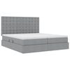 vidaXL Cama con almacenamiento Gris Claro 180 x 200 cm Cuero sint&eacute;tico
