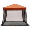 vidaXL Juego de Tienda de Camping 2 pcs Gris y naranja Tafet&aacute;n y Tela