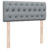 vidaXL Cama box spring con colch&oacute;n tela gris claro 120x200 cm
