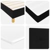 vidaXL Cama Box Spring LED con colch&oacute;n con LED Negro 200 x 200 cm tela