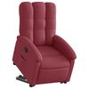 vidaXL Sill&oacute;n reclinable elevable tela rojo tinto