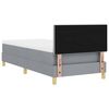 vidaXL Cama Box Spring LED con colch&oacute;n Gris Claro 90 x 190 cm tela