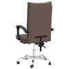vidaXL Silla de oficina reclinable cuero sint&eacute;tico marr&oacute;n
