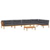 vidaXL Set de sof&aacute;s de palets de jard&iacute;n y cojines 6 pzas madera acacia