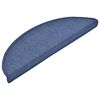 vidaXL Alfombrillas para escaleras 15 unidades 56x17x3 cm Azul Semicircular