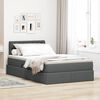 vidaXL Cama con almacenamiento y colchón Gris oscuro 120 x 190 cm