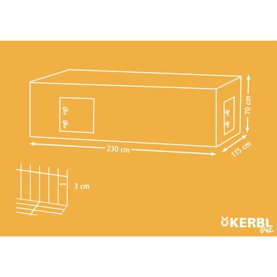 Kerbl Recinto exterior animales pequeños barrera cromado 230x115x70 cm