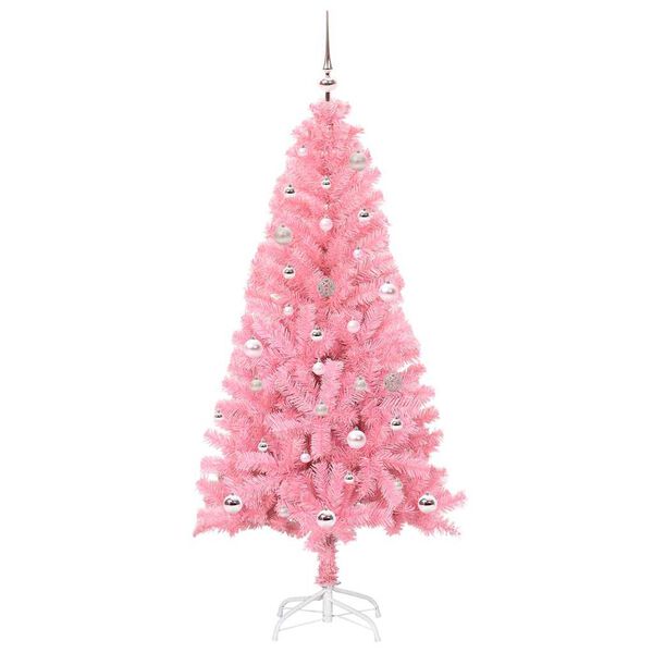 vidaXL &Aacute;rbol de Navidad con 150 LED con soporte Rosa 150 cm PVC