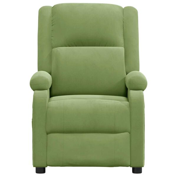 vidaXL Sill&oacute;n reclinable el&eacute;ctrico de terciopelo verde claro