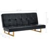 vidaXL Sofá cama de cuero sintético negro