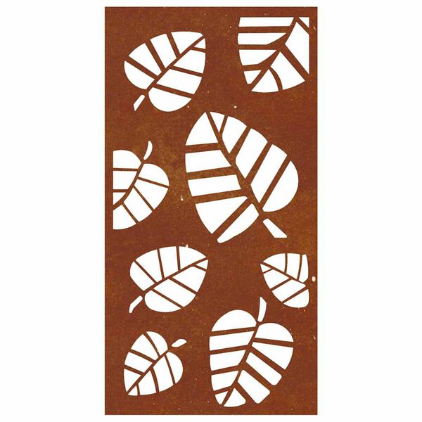 vidaXL Adorno de pared de jard&iacute;n acero corten dise&ntilde;o de hoja 105x55 cm
