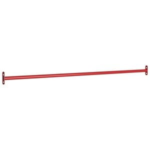 vidaXL Barra horizontal de gimnasia de acero rojo 125 cm