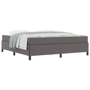 vidaXL Estructura de cama con colch&oacute;n Gris 180 x 200 cm tela