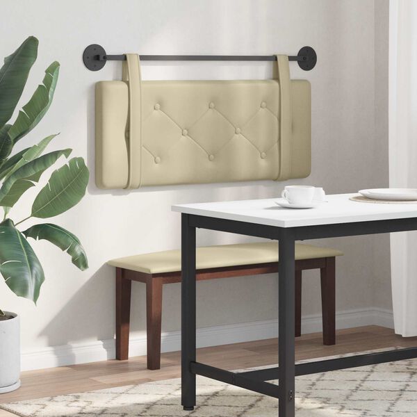 vidaXL Cabecera Colgante Crema 100 cm Cuero sint&eacute;tico