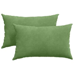 vidaXL Cojines de sof&aacute; 2 pcs Verde claro 50 x 30 cm Tela de pana