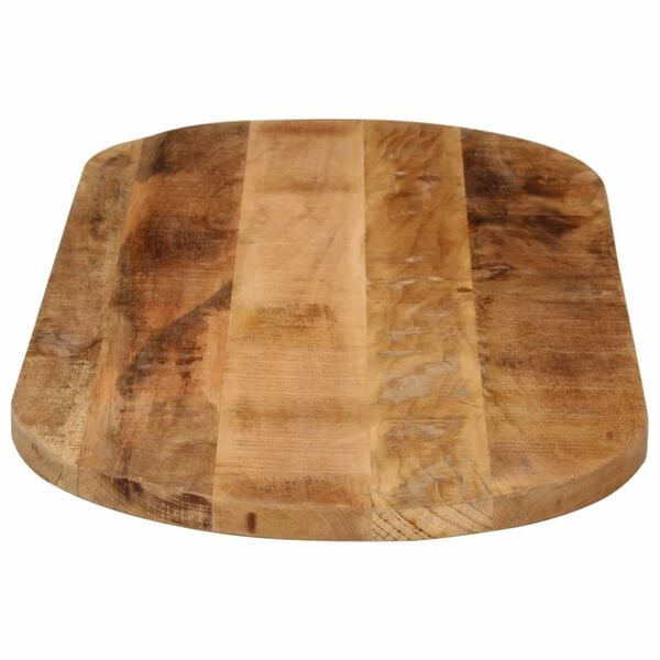 vidaXL Tablero de mesa ovalado madera maciza mango rugosa 110x40x3,8cm