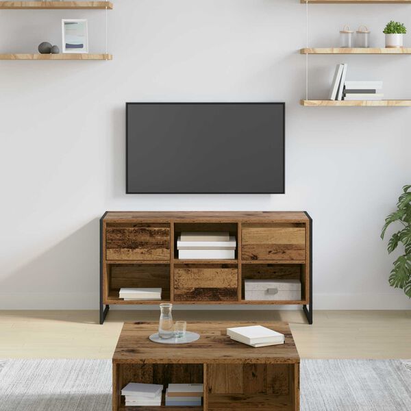 vidaXL Gabinete de TV con caj&oacute;n Madera Vieja 100 x 36 x 49,5 cm