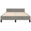 vidaXL Estructura de cama sin colch&oacute;n terciopelo gris claro 120x200 cm