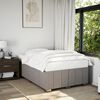vidaXL Estructura de cama sin colch&oacute;n tela gris taupe 120x200 cm