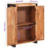 vidaXL Highboard con Puertas Marrón Madera maciza de Acacia y Metal