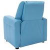 vidaXL Sill&oacute;n reclinable para ni&ntilde;os cuero sint&eacute;tico azul