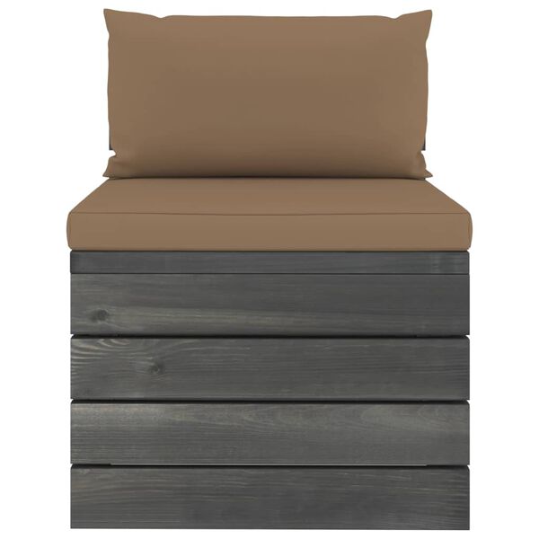 vidaXL Muebles de jardín de palets 2 piezas cojines madera de pino