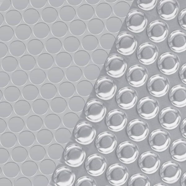 vidaXL Cubierta de piscina PE plateado 488x244 cm