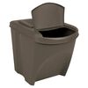 vidaXL Cubos de basura apilables 3 uds polipropileno gris 75 L