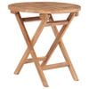 vidaXL Mesa de jard&iacute;n plegable madera maciza de teca 45 cm