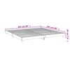 vidaXL Estructura de cama sin colch&oacute;n roble Sonoma 200x200 cm