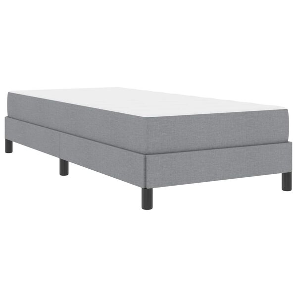 vidaXL Cama tipo Box Spring con colch&oacute;n Gris Claro 100 x 200 cm tela