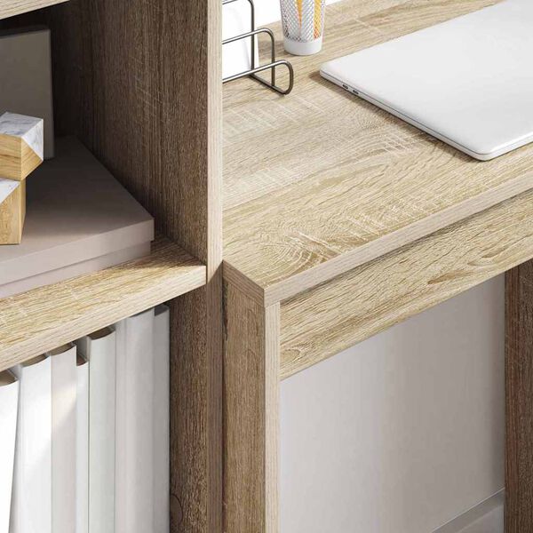 vidaXL Escritorio con caj&oacute;n 2 pcs Roble Sonoma