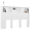vidaXL Mueble cabecero blanco brillante 160x19x103,5 cm