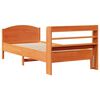 vidaXL Estructura de cama sin colch&oacute;n madera de pino marr&oacute;n 90x200 cm