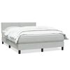 vidaXL Cama box spring con colch&oacute;n terciopelo gris claro 140x220 cm