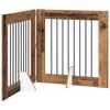 vidaXL Puerta para perros plegable con soportes 2 pcs 160,5 cm