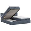 vidaXL Cama otomana con colch&oacute;n 2 uds. Gris oscuro Terciopelo