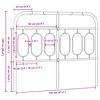 vidaXL Cabecero de repuesto de metal blanco 120 cm