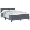 vidaXL Cama tipo Box Spring Gris oscuro 140 x 200 cm Terciopelo