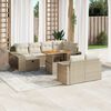 vidaXL Set de sof&aacute;s de jard&iacute;n 11pzas con cojines rat&aacute;n sint&eacute;tico beige