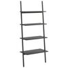 vidaXL Estanter&iacute;a inclinada de 4 baldas negro 64x34x150,5 cm