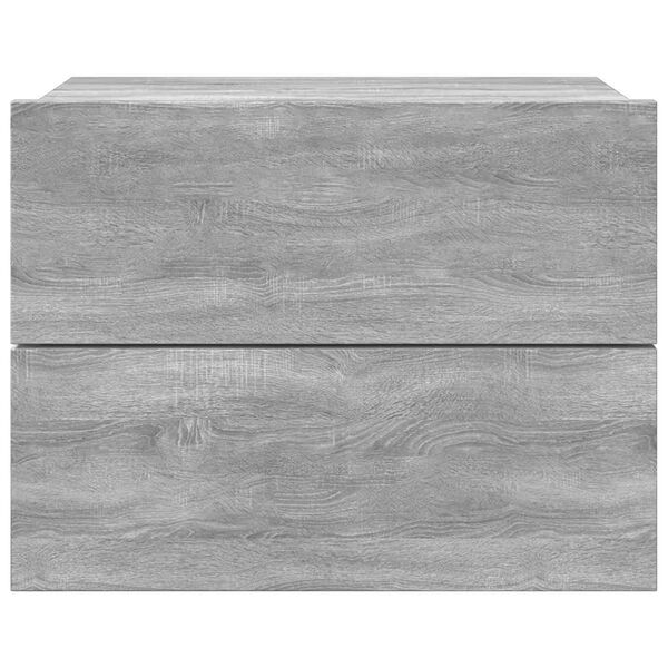 vidaXL Mesita de noche madera contrachapada gris Sonoma 40x30x30 cm