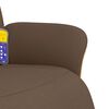 vidaXL Sill&oacute;n reclinable de masaje con reposapi&eacute;s tela marr&oacute;n