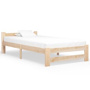 vidaXL Estructura de cama sin colch&oacute;n madera maciza de pino 100x200 cm
