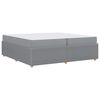 vidaXL Estructura de cama con colch&oacute;n Gris Claro 200 x 200 cm tela