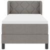 vidaXL Cama tipo Box Spring con colch&oacute;n Taup&eacute; 80 x 200 cm tela