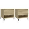 vidaXL Mesas auxiliares 2 uds madera roble Sonoma 50x46x50 cm