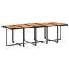 vidaXL Set comedor de jard&iacute;n con cojines 15 pzas rat&aacute;n sint&eacute;tico negro